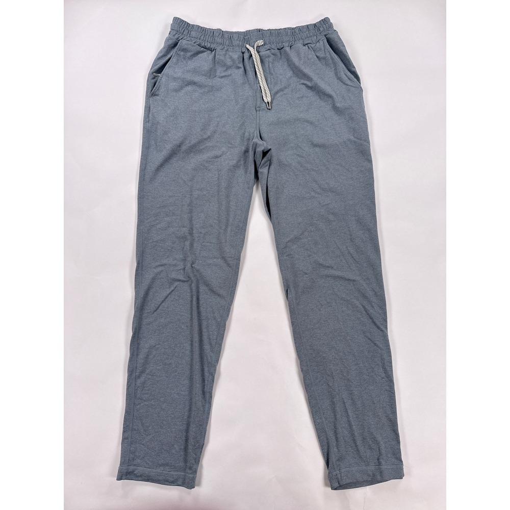 Vuori Ponto Performance Pant Mens XL Heather Grey Blue Straight Leg Lounge V418
